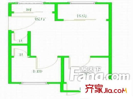 東煌花園 3室 戶型圖