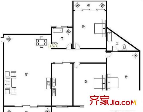 西湖好美家 3室 戶(hù)型圖