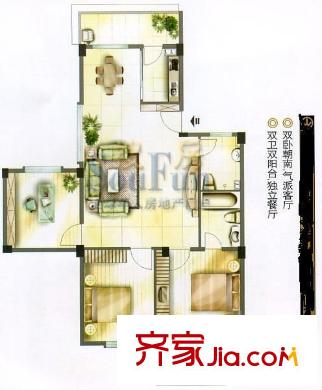 西湖好美家 2室 戶型圖