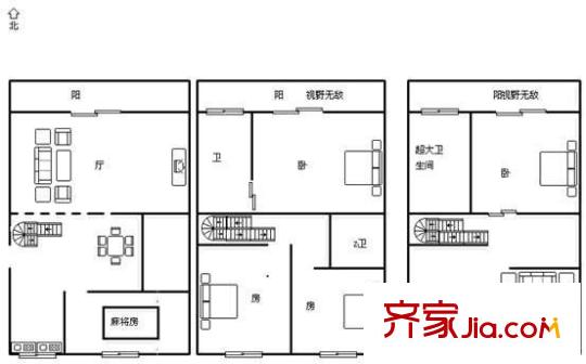 湖前蘭庭 5室 戶型圖