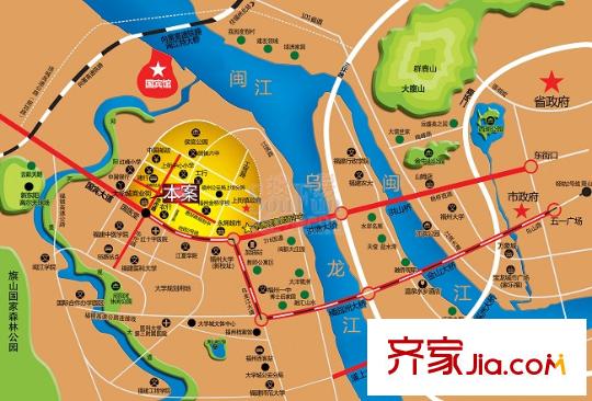 書香領(lǐng)寓交通圖區(qū)位圖