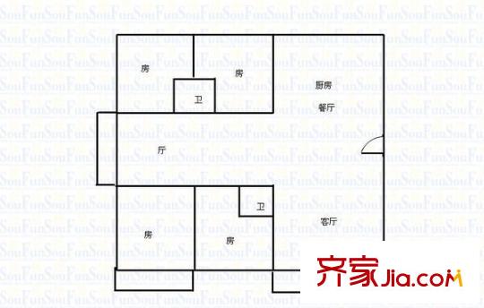 捷報花園 4室 戶型圖