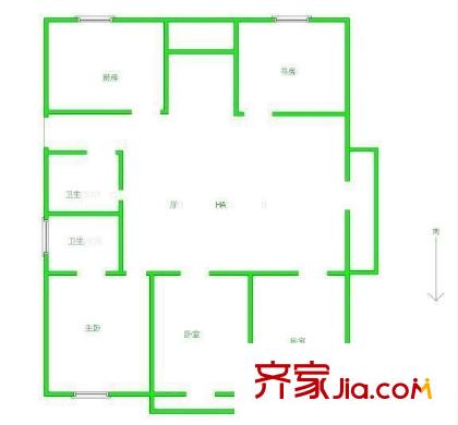 捷報花園 4室 戶型圖