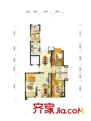 融僑錦江悅府戶型圖5#6#樓01單元 6室3廳3衛(wèi)