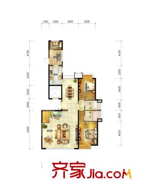 融僑錦江悅府戶型圖5#6#樓01單元 8室3廳4衛(wèi)