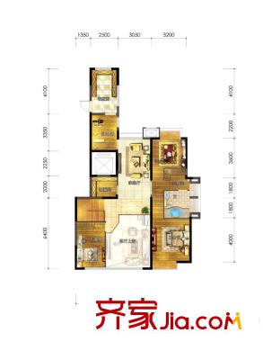 融僑錦江悅府戶型圖5#6#樓01單元 6室3廳3衛(wèi)