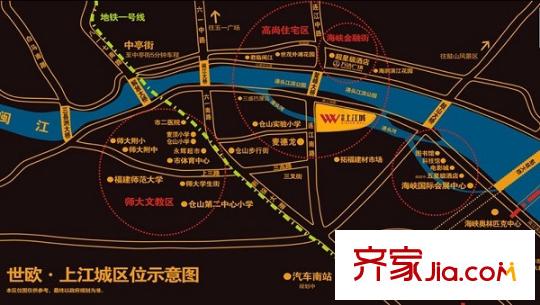 世歐上江城交通圖地理位置