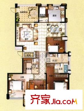 融僑國際公館 4室 戶型圖