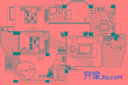 金山明珠 2室 戶型圖