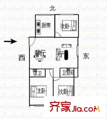金山碧水一期友蘭苑戶型圖金山碧水一期友蘭苑 3室 戶型圖 3室2廳2衛(wèi)1廚