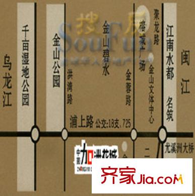 中茵加洲花城交通圖