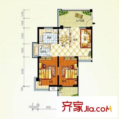 福晟錢隆御景 3室 戶型圖