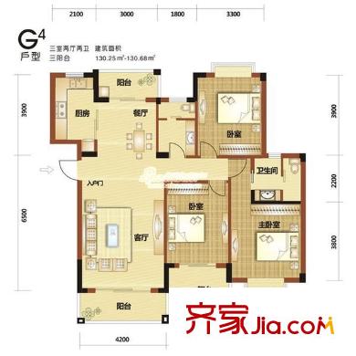 夏沁苑 5室 戶型圖