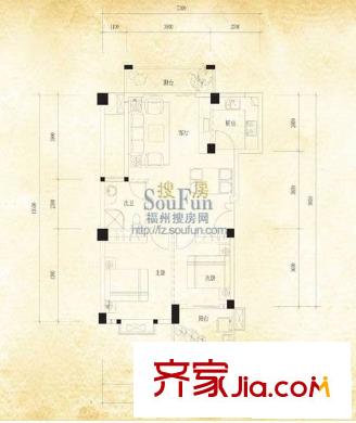 夏沁苑 2室 戶型圖