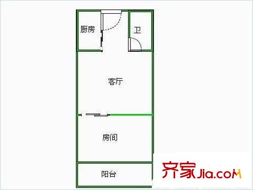 金樽名都 1室 戶型圖