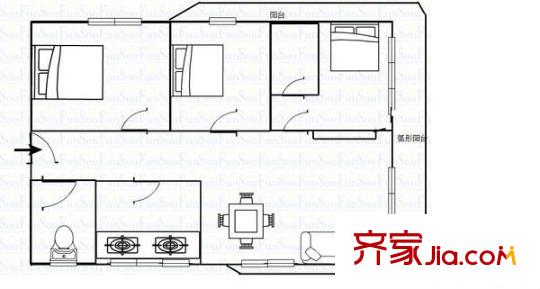 博仕后緣墅戶型圖博士后緣墅 3室 戶型圖 3室2廳2衛(wèi)1廚