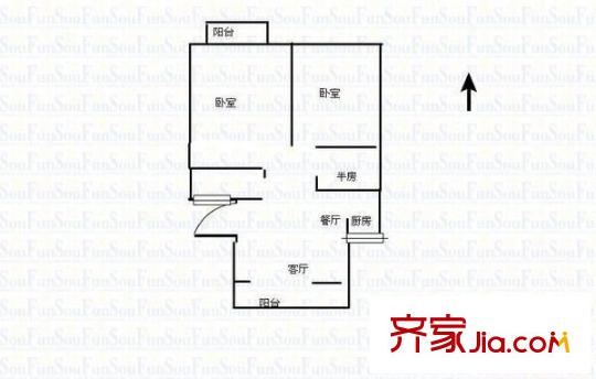 君臨東城 2室 戶型圖