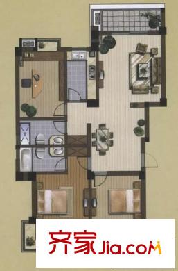 金山碧水二期麒麟苑戶型圖金山碧水二期麒麟苑 3室 戶型圖 3室2廳2衛(wèi)1廚