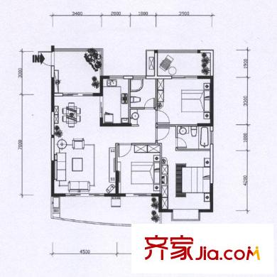 福州 摩卡生活館 戶型圖 2#樓301