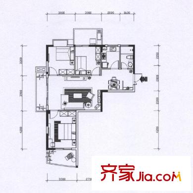福州 摩卡生活館 戶型圖 4#樓304