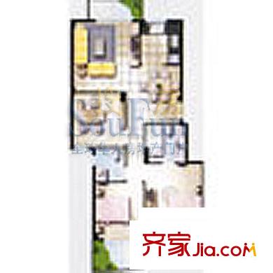 盛天現(xiàn)代城戶型圖3室2廳2衛(wèi)