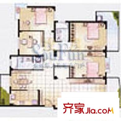 盛天現(xiàn)代城戶型圖4室2廳2衛(wèi)