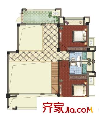 群升白馬郡戶型圖6#2層 4室3廳4衛(wèi)1廚