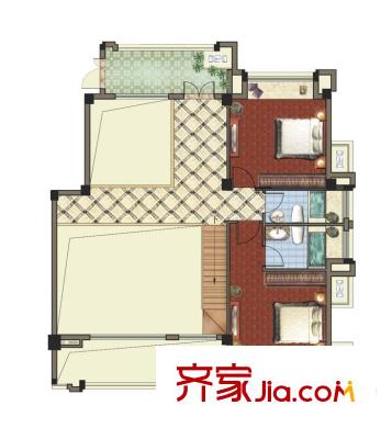 群升白馬郡戶型圖6#4層 4室3廳4衛(wèi)1廚