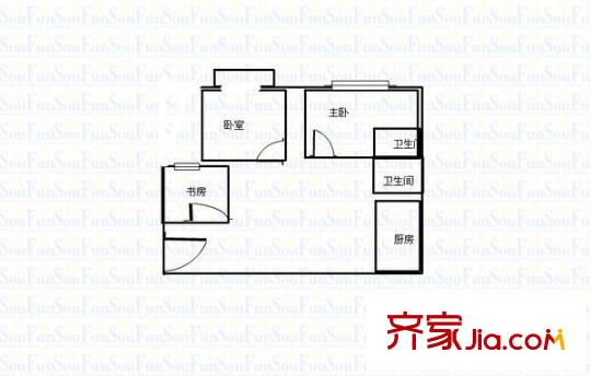 金山碧水二期摘仙苑戶型圖金山碧水二期摘仙苑 3室 戶型圖 3室2廳2衛(wèi)1廚