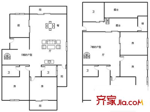 金山碧水二期摘仙苑戶型圖金山碧水二期摘仙苑 6室 戶型圖 6室3廳4衛(wèi)1廚