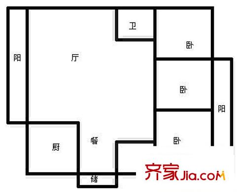 金山碧水三期冬馨苑戶型圖金山碧水三期冬馨苑 3室 戶型圖 3室2廳2衛(wèi)1廚