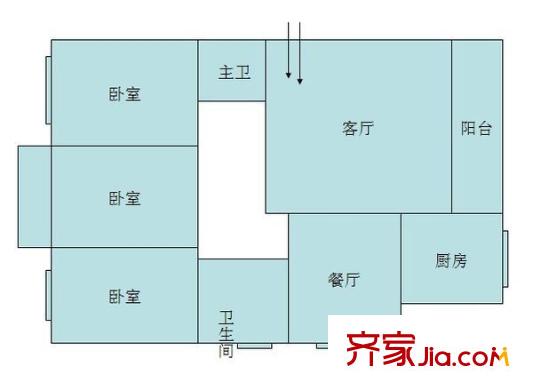 金山碧水三期冬馨苑戶型圖金山碧水三期冬馨苑 4室 戶型圖 4室2廳2衛(wèi)1廚