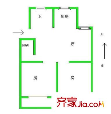 金山碧水三期冬馨苑戶型圖金山碧水三期冬馨苑 2室 戶型圖 2室2廳1衛(wèi)1廚