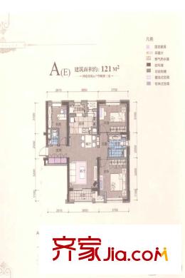 惠靈頓國際社區(qū)三期高層A戶型 3室2廳2衛(wèi)1廚