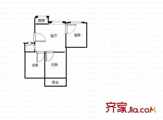 金暉新村 3室 戶型圖