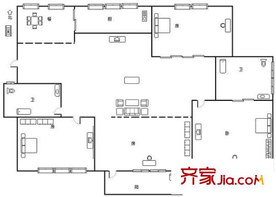 金暉新村 4室 戶型圖