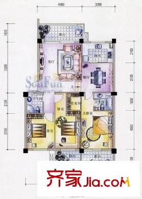 金山桔園二期和園戶型圖金山桔園二期和園 4室 戶型圖 4室2廳2衛(wèi)1廚
