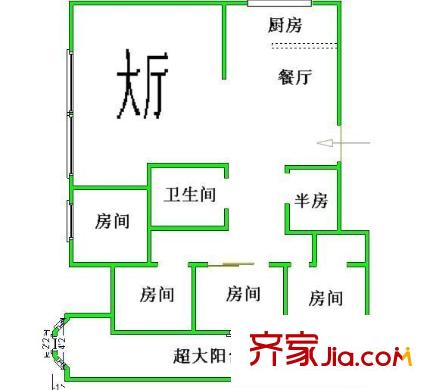 元一溫泉花園 5室 戶型圖
