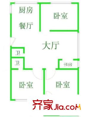 元一溫泉花園 3室 戶型圖