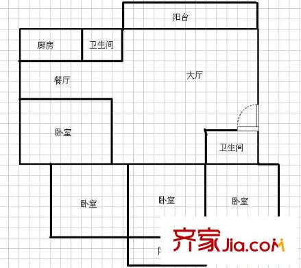 吉元小區(qū) 4室 戶型圖