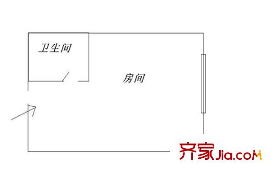 阿波羅公寓 1室 戶型圖