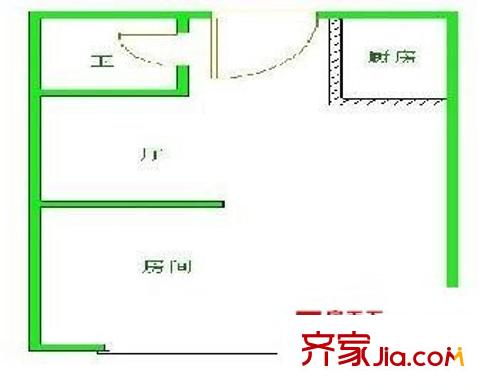 阿波羅公寓 1室 戶型圖