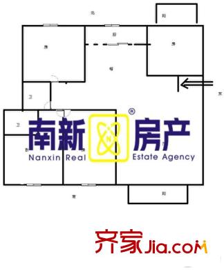 北京金山 4室 戶型圖
