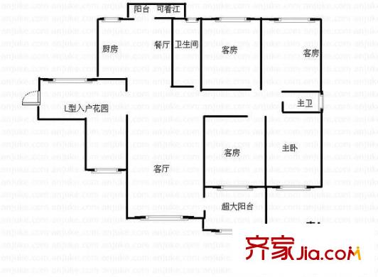 中天金海岸四期天驕苑戶(hù)型圖中天金海岸四期天驕苑 4室 戶(hù)型圖 4室2廳2衛(wèi)1廚