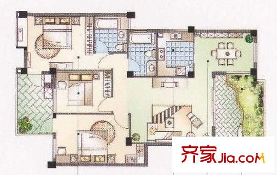中天金海岸四期天驕苑戶(hù)型圖中天金海岸四期天驕苑 2室 戶(hù)型圖 2室1廳1衛(wèi)1廚