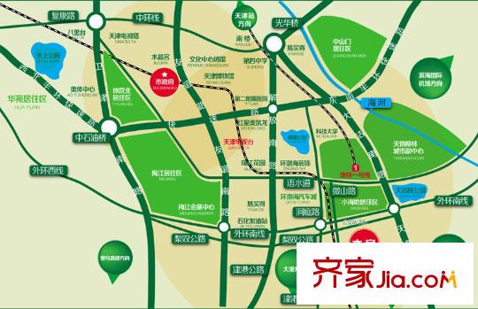 天房彩郡二期交通圖