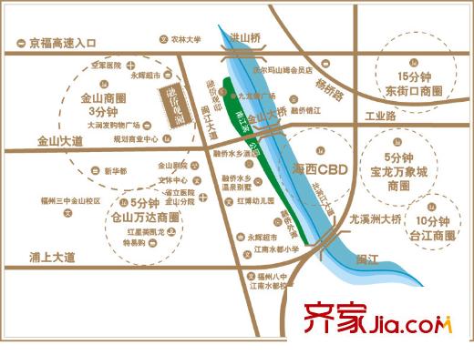 融僑觀瀾交通圖區(qū)位圖