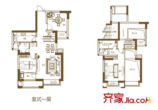 正榮潤(rùn)城戶型圖3#樓03、04單元戶型 2室1廳2衛(wèi)1廚