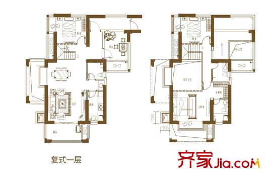 正榮潤(rùn)城戶型圖3#樓05單元戶型 3室1廳3衛(wèi)1廚