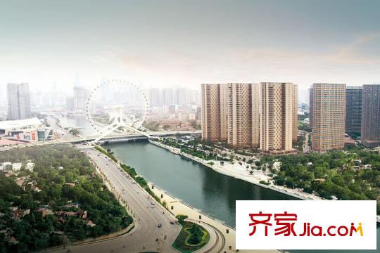 首創(chuàng)大河宸章周邊海河全景